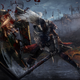 The Tarnished delivers a biting strike against a foe.